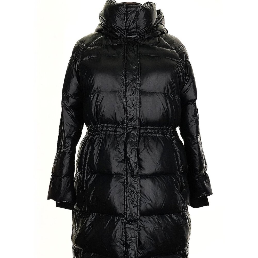 Long High-Shine Down Puffer Coat
